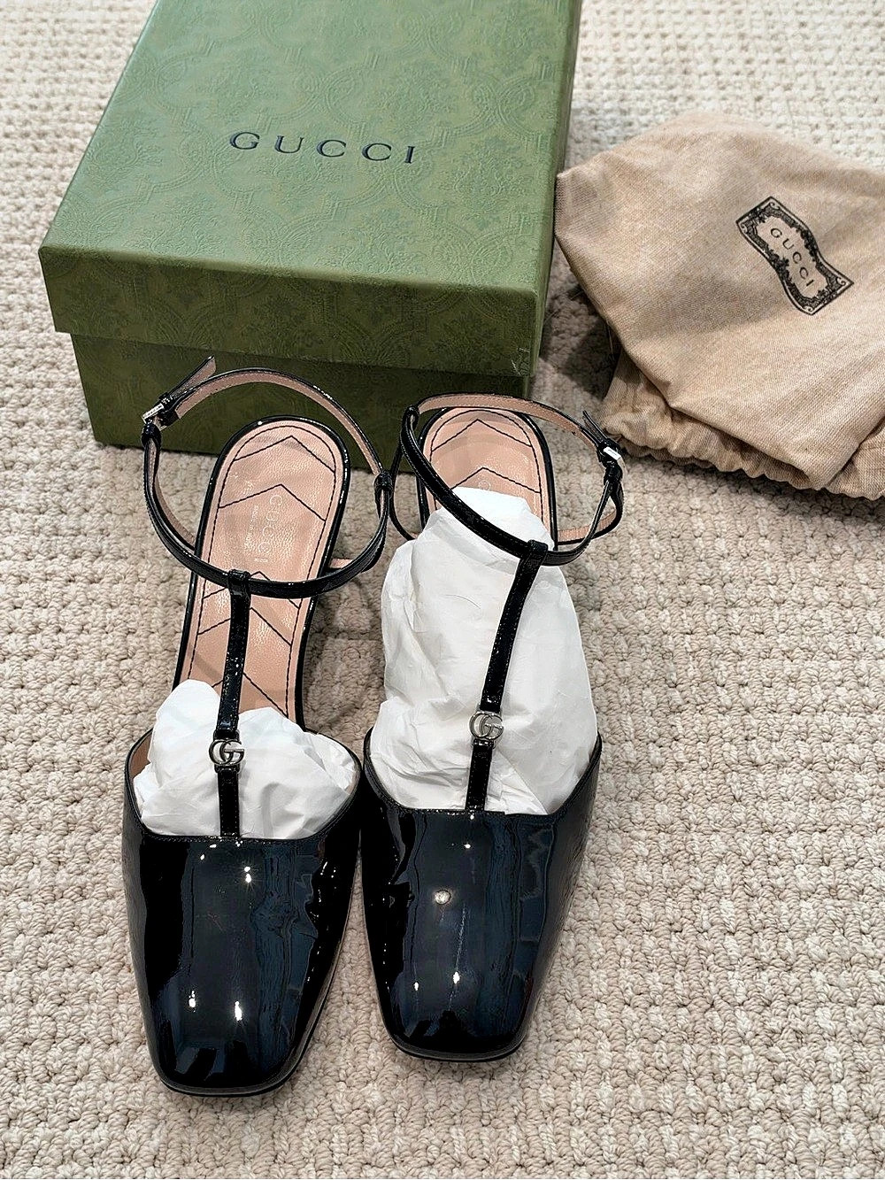 Gucci slingback pumps Patent Heels EU 39